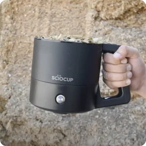 Scio Cup in the hand of a farmer